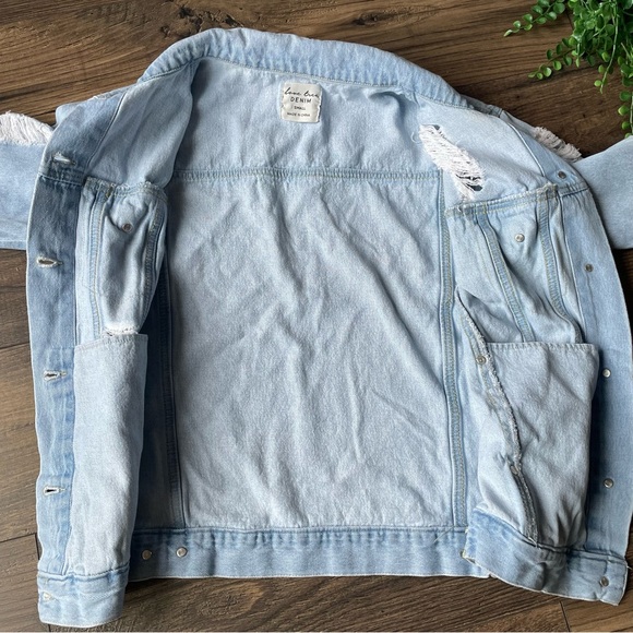 Retro 80s style trucker jacket Love Tree small - Picture 7 of 8